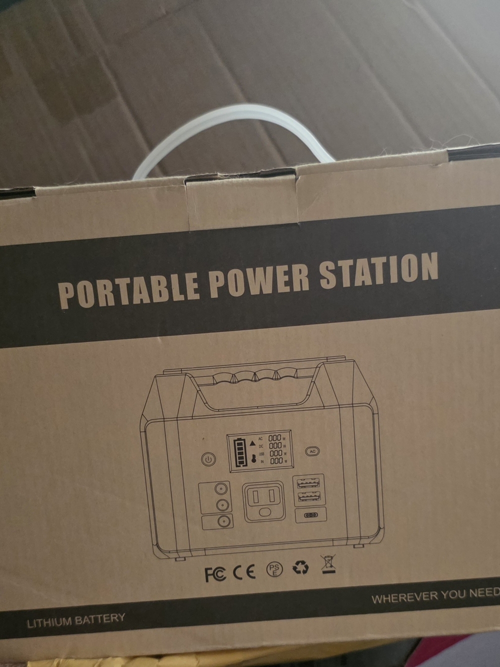 150W portable power station with a 155Wh capacity - Dark Grey Orange Accents NIB - Picture 2 of 2